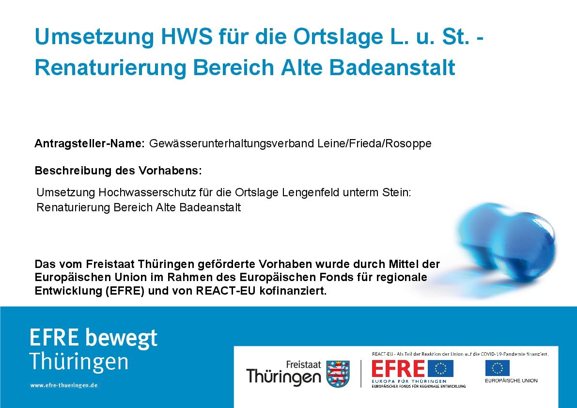 Bildtitel: Umsetzung Hochwasserschutz für die Ortslage L. u. St. - Renaturierung Bereich Alte Badeanstalt