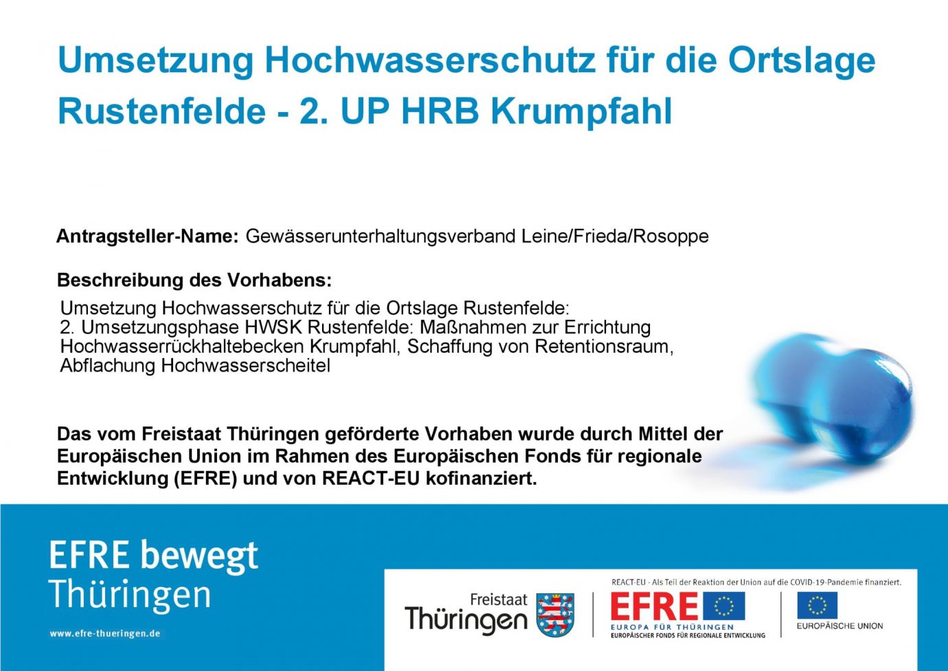 Bildtitel: Umsetzung Hochwasserschutz für die Ortslage Rustenfelde - 2. UP HRB Krumpfahl